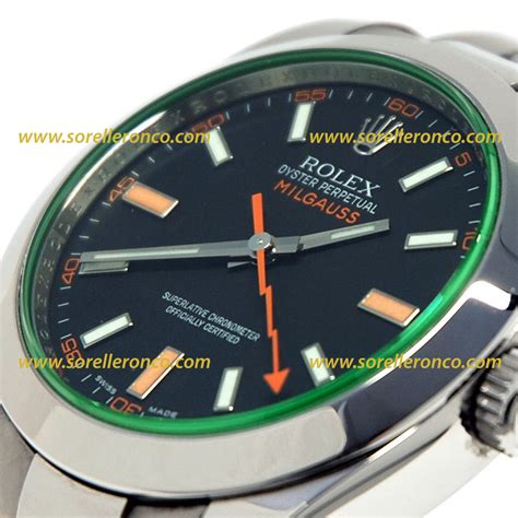 Rolex Milgauss Nero Vetro Verde Black 